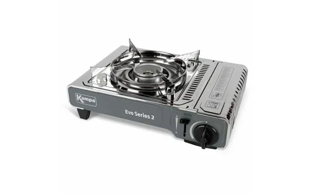 Gaskomfur Til Camping Kampa Evo Series 2 - Rustfrit Stål, Sort