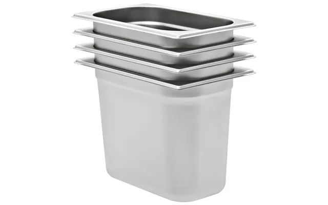 Gastronorm Beholder 4 Stk. Gn 1 4 200 Mm Rustfrit Stål