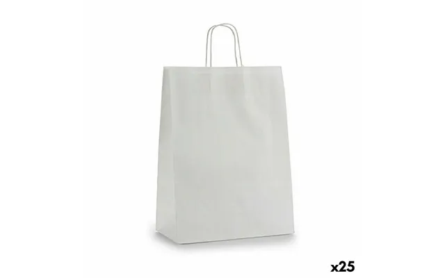 Gavepose Papir Hvid 32 × 50 Cm - 25 Stk.
