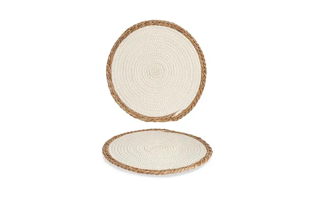 Gift Decor Dækkeserviet - Hvid Natur, Ø35 Cm