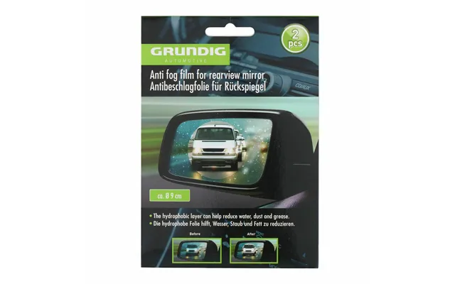 Grundig Anti-dug Film Til Bakspejl - 2 Stk., Ø 9 Cm