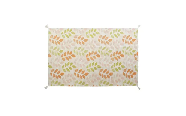Gulvtæppe - Beige Multifarvet Bladmønster 120 × 180 Cm