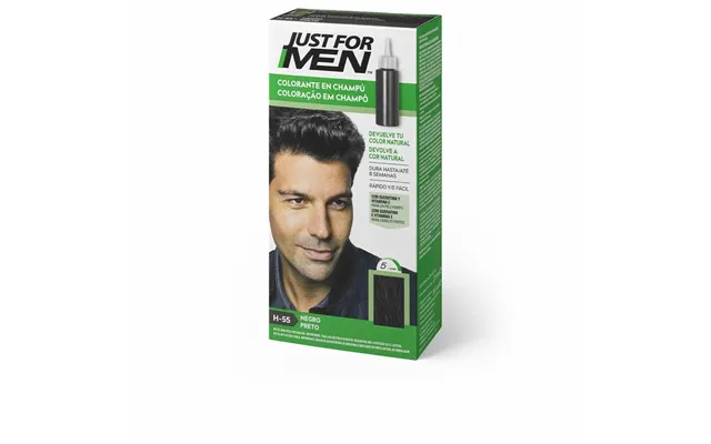 Hårfarve Shampoo Just For Men - Sort 30 Ml
