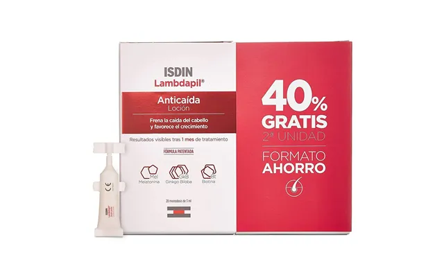 Hårtabsbehandling Isdin Lambdapil - Engangsampuller, 40 Stk 2×20