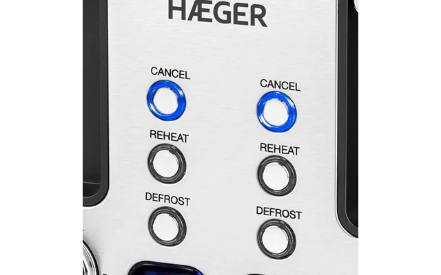 Haeger Brødrister To-17d.015a - 1.750 W, Bred Model, Grå