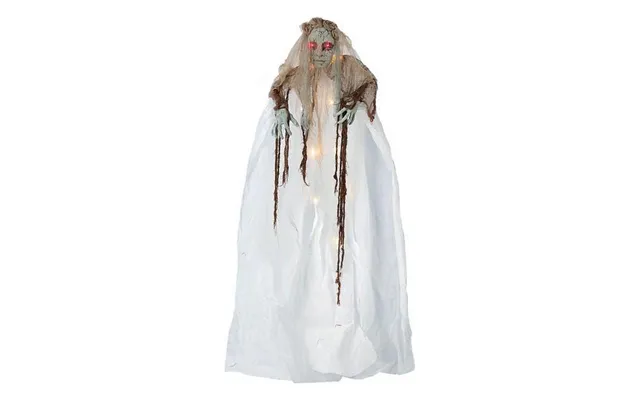 Hængende Halloween-dekoration - Zombiebrud, 183 Cm, Hvid Med Lys