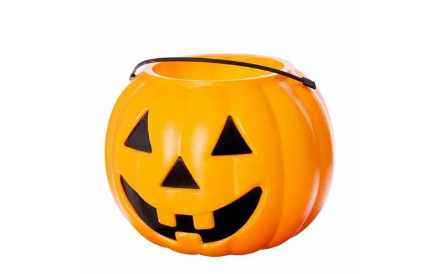 Halloween Græskar Spand 19 × 23 × 23 Cm - Orange
