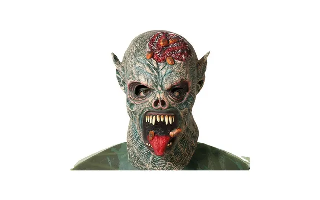 Halloween Maske - Monster, Grå Latex