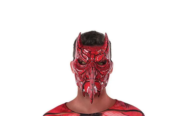 Halloween Maske - Rød Pvc Maske 117753
