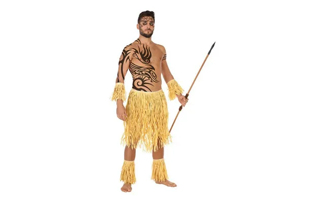 Hawaiiansk Mand Kostume - Beige