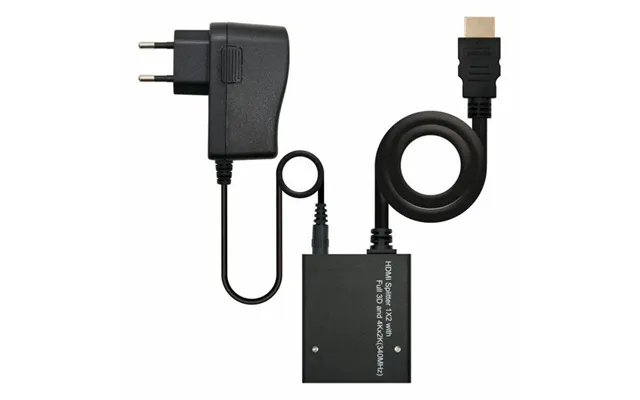 Hdmi Splitter Nanocable 10.25.3502 - 1 Til 2, 50 Cm, Sort