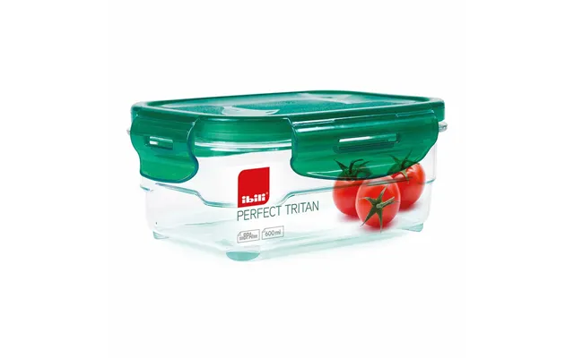 Ibili Hermetisk Madkasse - Plastik, 600 Ml, Grøn 16 × 12 × 6,5 Cm