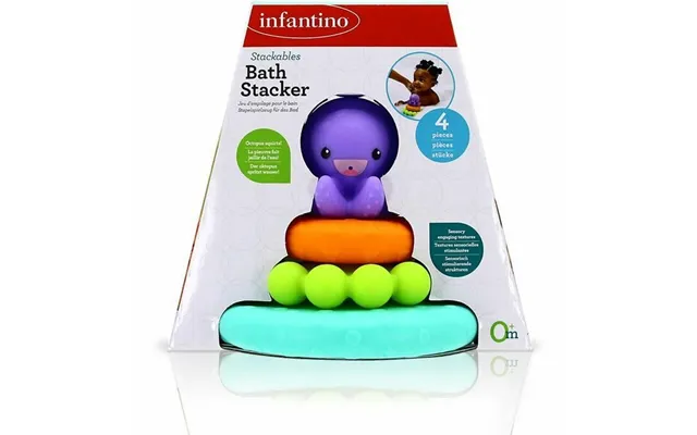 Infantino Bath Stacker - Blød Stablepyramide Til Badet Med Blæksprutte