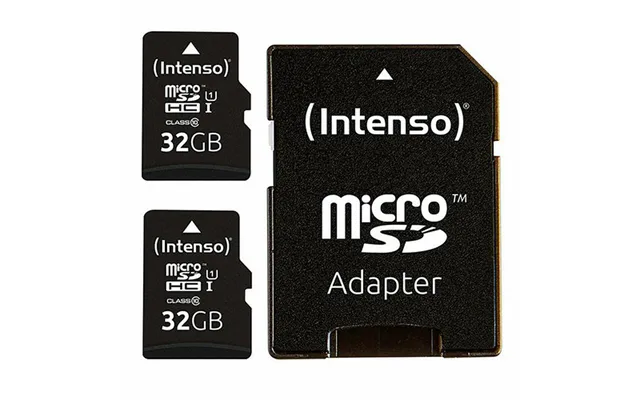 Intenso Microsdhc Hukommelseskort 32 Gb - 2 Stk. Med Adapter