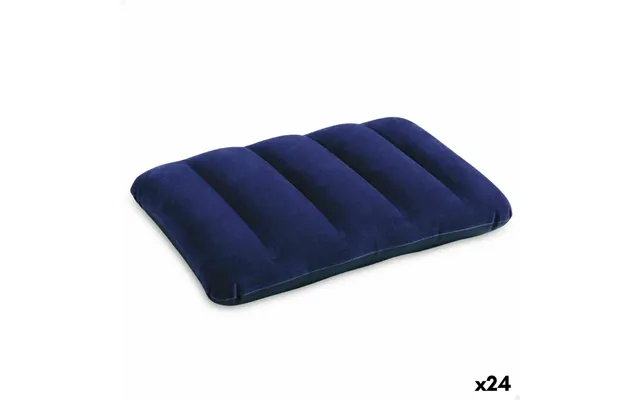Intex Downy Oppustelig Campingpude - Blå, 43 × 28 × 9 Cm 24 Stk