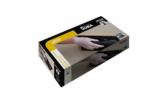 Juba Engangshandsker I Latex, Pudrede - Str. 8 100 Stk.
