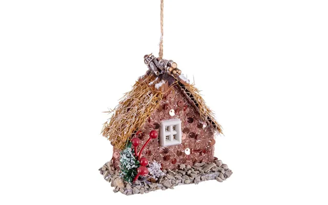 Julepynt Multifarvet Natur Polyfoam Hus 9 X 5 X 9,5 Cm