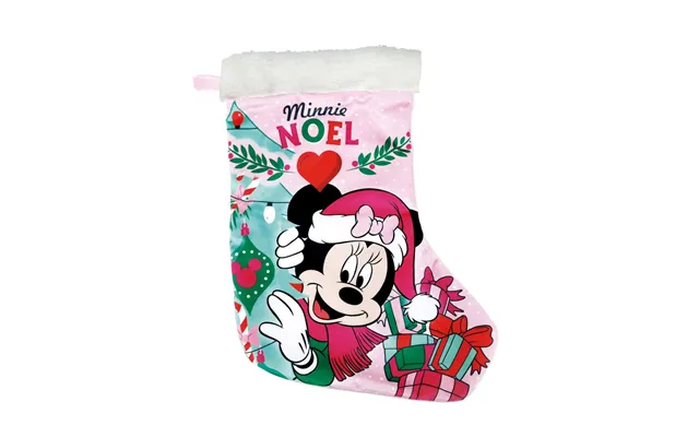 Julesok Minnie Mouse Lucky - Pink Polyester Med Foring