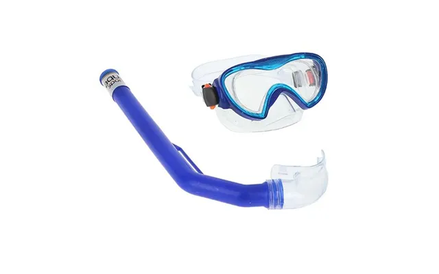 Junior Snorkelsæt - Maske Og Rør, Blå Sort