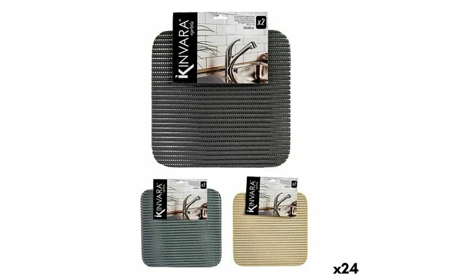 Kinvara Skridsikre Køkkenmåtter 32 × 32 Cm - Sæt Á 2 24 Stk.