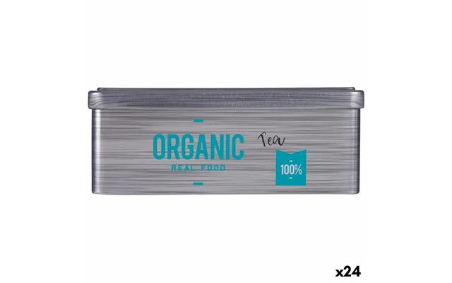 Køkkenopbevaring Til Te Kinvara Organic Tea - Grå Dåse 11 × 7,1 × 18 Cm 24 Stk