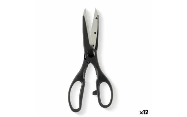 Køkkensaks Kinvara - Sort Sølv, Rustfrit Stål, 7,5 × 21 × 1 Cm 12 Stk