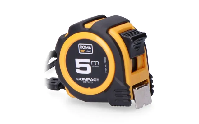 Koma Tools Compact Målebånd 5 M × 25 Mm - Abs, Gul