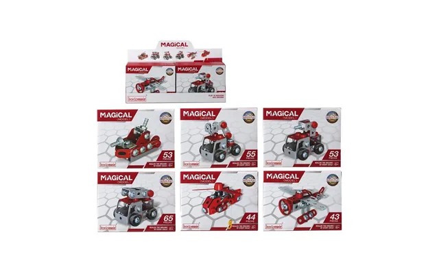 Konstruktionsspil Magical Model - Rød, Metal 14 × 10 Cm