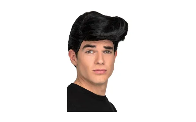 Korthåret Paryk - Sort Elvis Presley Stil