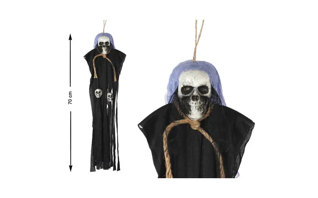 Kranium Halloween Halskæde - Dekoration 70 Cm