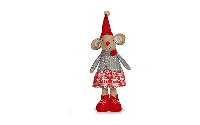 Krist Julemus I Hvid Rød Grå - Dekorativ Figur, 48 Cm