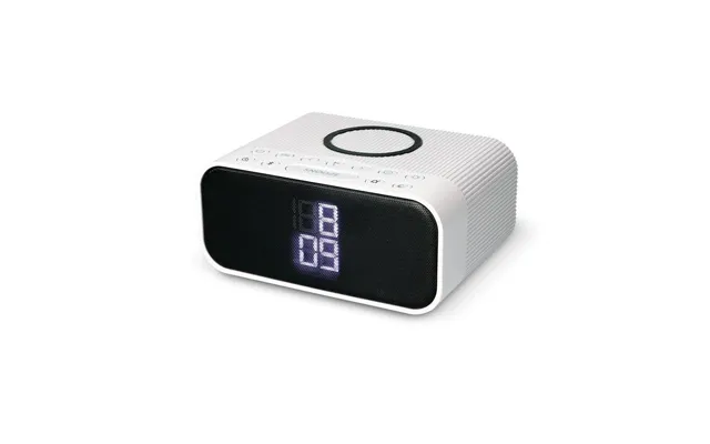 Ksix Clockradio 10w Med Bluetooth Og Fm - Hvid