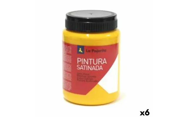 La Pajarita Tempera L-27 Gul - Satin Finish, Skole, 35 Ml 6 Stk