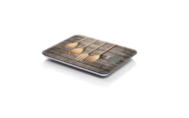 Laica Ks5010 Køkkenvægt - Brun Trælook, 10 Kg, 18,5 × 22,7 Cm