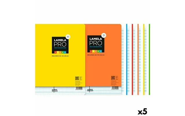 Lamela Udskiftningsark A4, 3 Mm Kvadrat, 100 Ark - Multifarvet 5 Pk