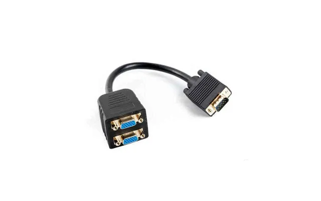 Lanberg Vga-forlængerkabel Splitter Ad-0020-bk - 0,2 M, Sort