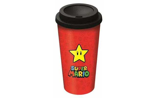 Latte Glas Med Låg Super Mario - 520 Ml