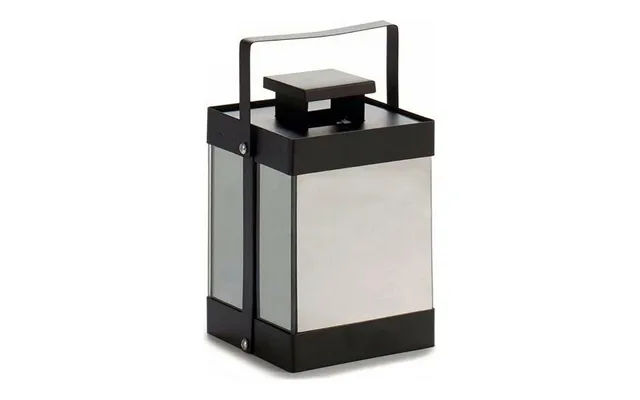 Led Lanterne - Sort Spejl, Metal, 12,5 × 18,5 × 12,5 Cm