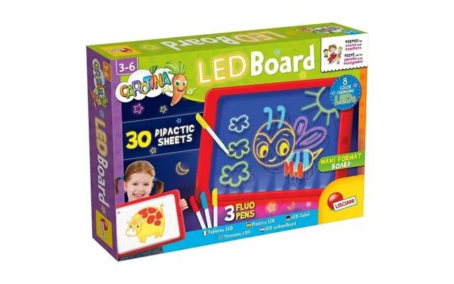 Legetavle Med Led Lisciani Giochi - Rød, 46 × 22 Cm