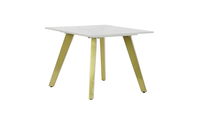 Lille Serveringsbord - Hvid Guld, 60 X 60 X 48 Cm