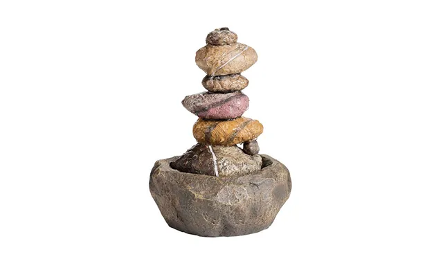 Lumineo Fontana Springvand I Polyesterharpiks, Stenlook - 22 × 22 × 30 Cm