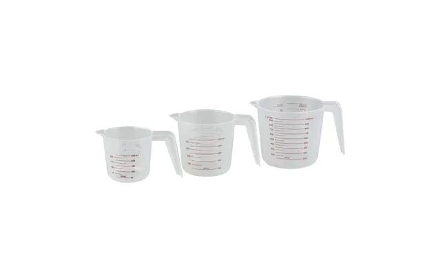 Målebæger 250 Ml 500 Ml 1 L Polypropylen 3 Dele