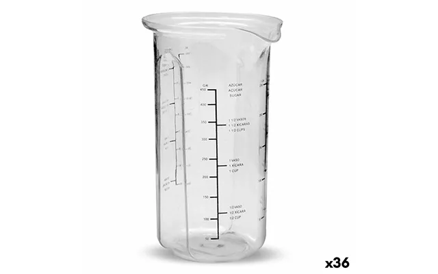 Målebæger I Plastik 500 Ml - Gennemsigtig 36 Stk.