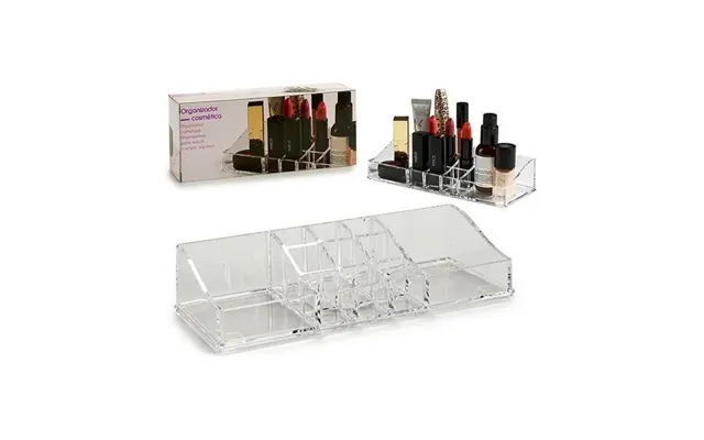 Makeup Organizer Berilo - Gennemsigtig, 11 Rum 9 × 4,5 × 22,7 Cm 9 × 9 × 22,7 Cm