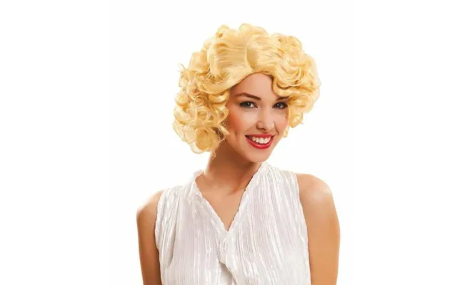 Marilyn Monroe Blond Paryk - Blond Krøllet Kostumeparyk