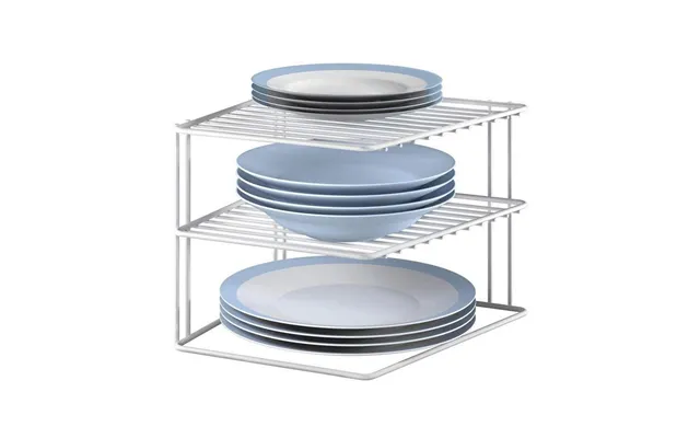 Metaltex Silos Køkkenskabs-organizer Med 3 Hylder - Metal, 25 × 25 × 19 Cm, Hvid