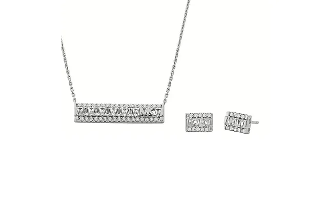 Michael Kors Smykkesæt Til Kvinder - Halskæde Og Øreringe Mkc1688set, Sterling Sølv 925