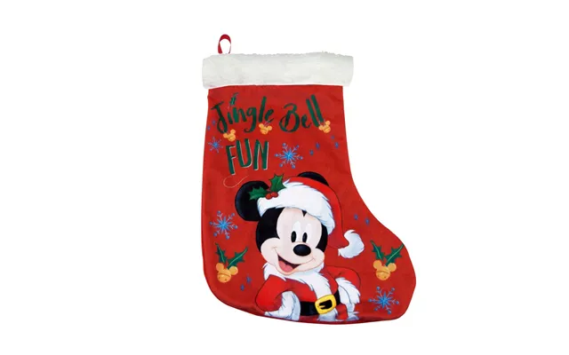 Mickey Mouse Julesok - Happy Smiles, Rød, 42 Cm