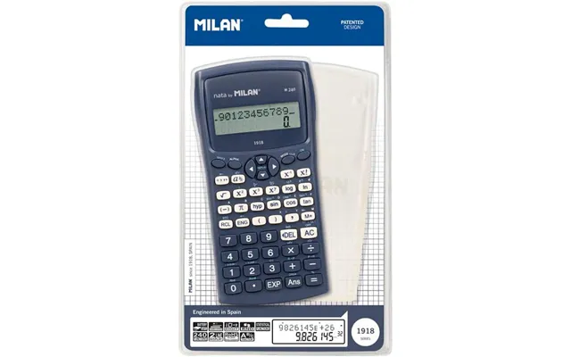 Milan M240-1918 Videnskabelig Lommeregner - Blå, 16,7 × 8,4 × 1,9 Cm