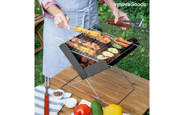 Mini Bærbar Kulgrill Til Bord - Foldecue
